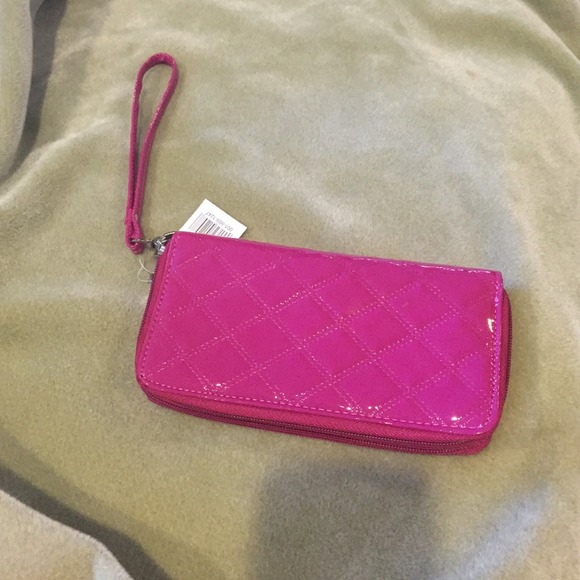 Fuchsia wallet clutch