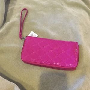 Fuchsia wallet clutch
