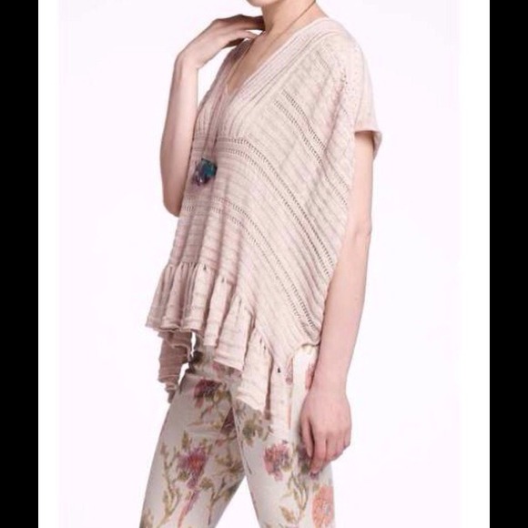 Anthropologie knit poncho style top