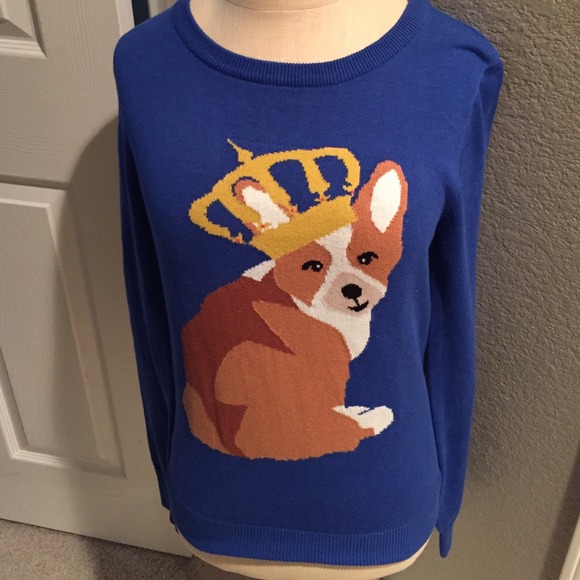 Corgi Sweater Royal Blue