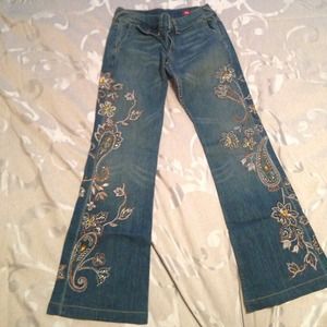 Rhinestone embellished jeans