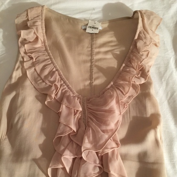 GAP Sheer Ruffled Blouse