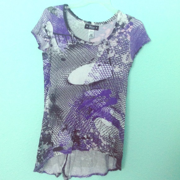 Hi-Low printed Grunge tee