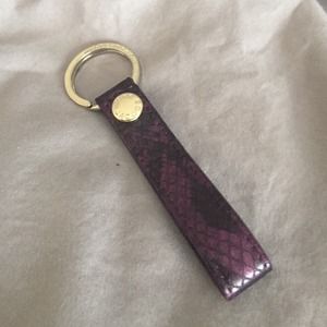 Marc Jacobs keyring purple python print