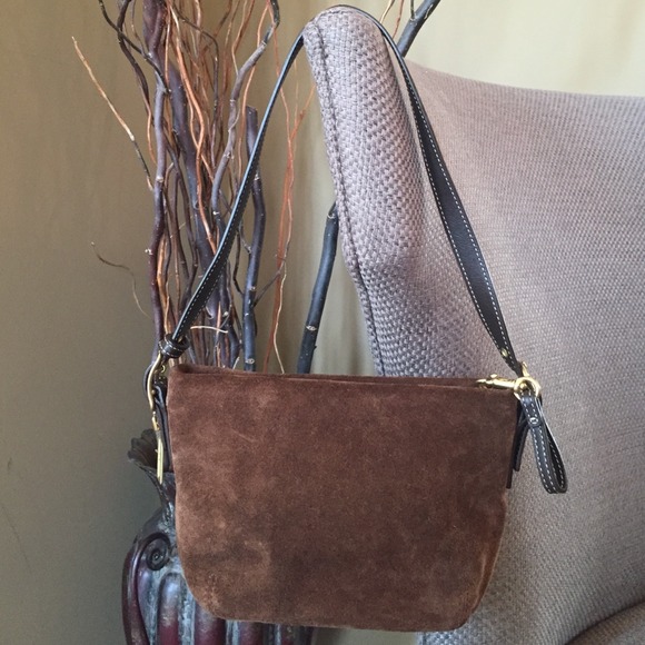 Authentic Coach purse-dark brown suede