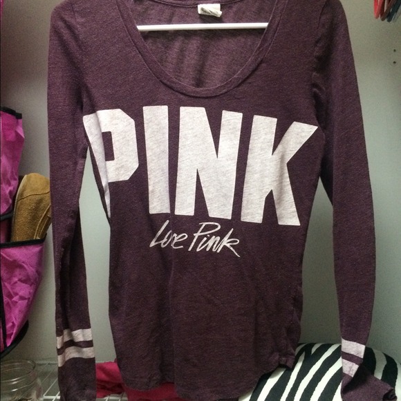 VS PINK maroon long sleeve