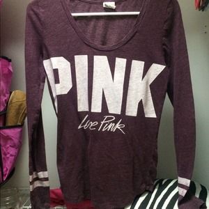 VS PINK maroon long sleeve