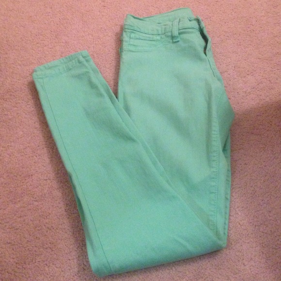 Flying monkey mint green jeans