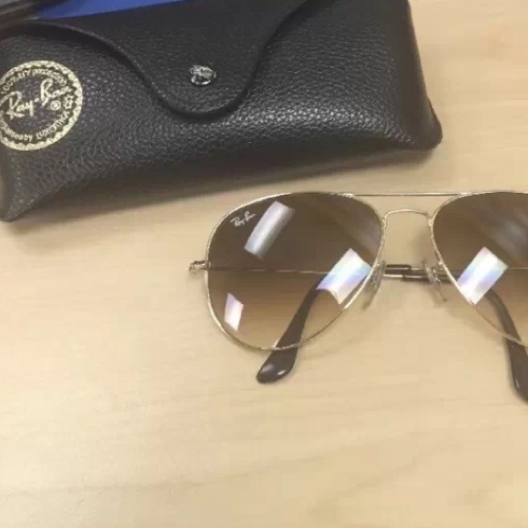 Authentic gold Ray ban aviators