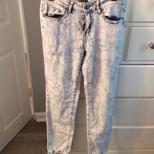 Bleached skinny jeans