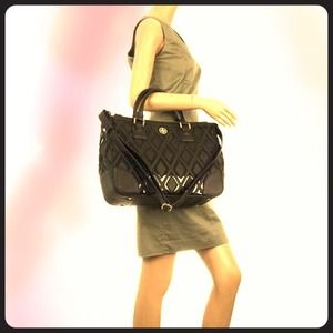 Tory burch Robinson quilted patchwork black