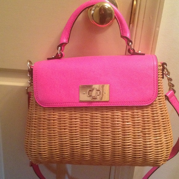 kate spade Handbags - kate spade pink basket handbag!