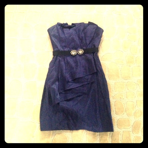 BCBG Maxazria navy blue dress