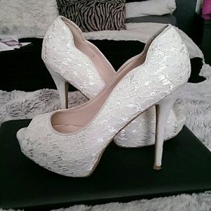 Wild Diva Peep Toe Heels