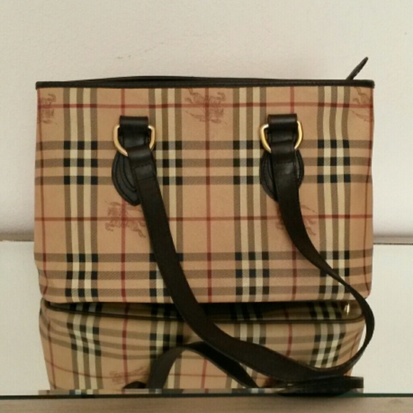 Burberry Check Zip Tote