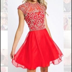 Red sparkle cocktail dress. Prom/special occasion