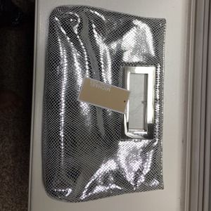 Silver Michael Kors clutch