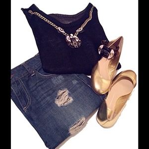 Dolce vita laci gold ballet flats size 6.5