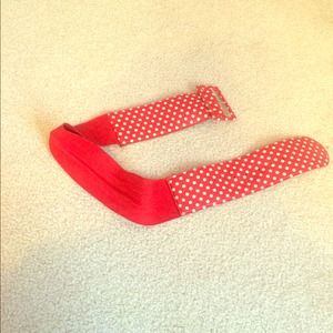 Red polka-dot elastic belt