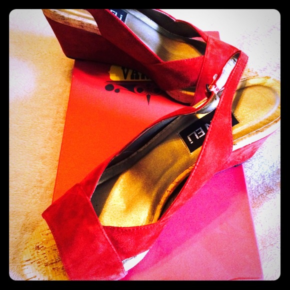 Sassy Red Suede Shoes