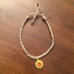 Cute Hand-Made Choker With Smile Charm