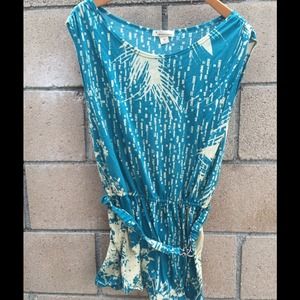Forever 21 Teal Green Tunic Top Short Dress
