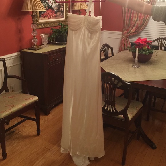 White evening gown/ prom dress - Picture 2 of 3