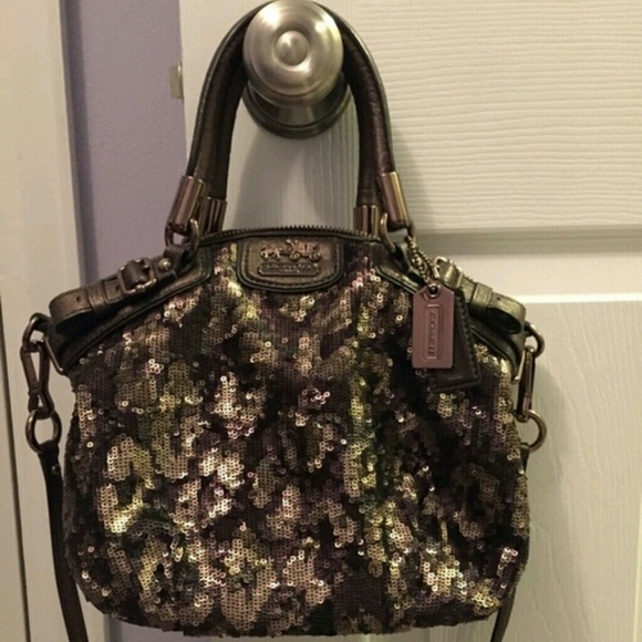 Reduced!! Sparkly Coach Camo Sequin Print