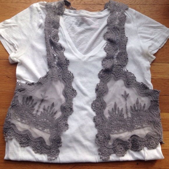 *20% off closet sale*Crochet and Lace Vest - Picture 3 of 4