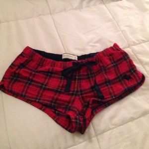 Abercrombie flannel sleep shorts!