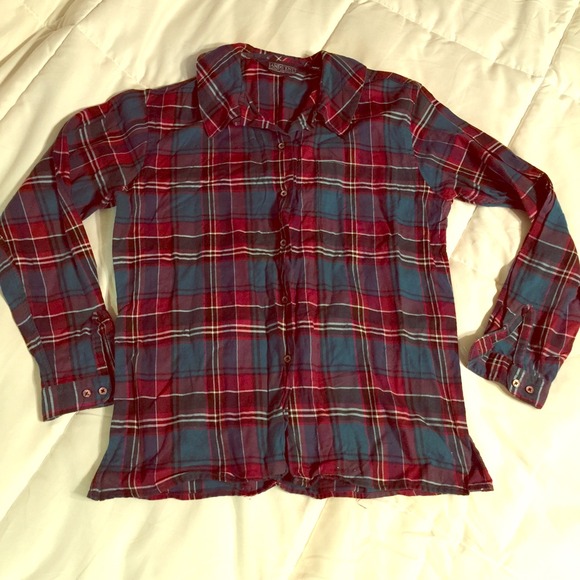 Lands end plaid shirt
