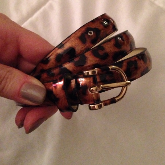 J Crew faux leather leopard print belt!