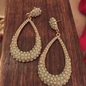 Gold and turquoise earrings