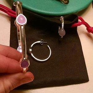 Matching bracelet and earring set