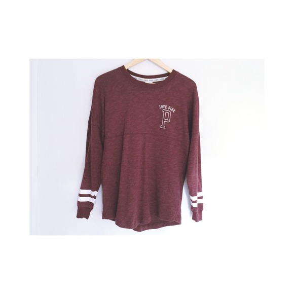 ✖️SOLD-eBay✖️PINK maroon oversize crew sweatshirt