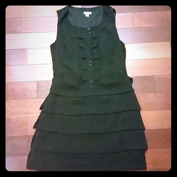 Black ruffle dress
