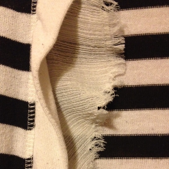 Pure Rebel Black White Stripped Cardigan Size S - Picture 2 of 4