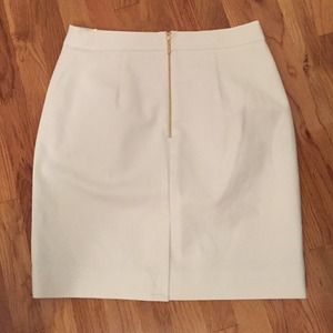 NWOT Kate spade white skirt with gold zipper
