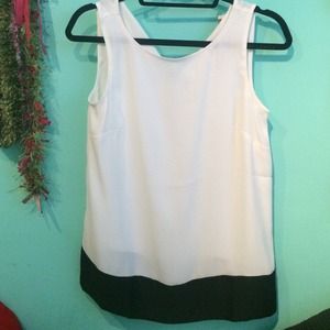 Black and white tank top from the Loft