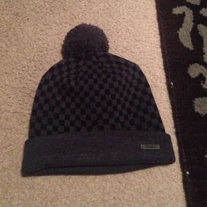 Black and grey beanie