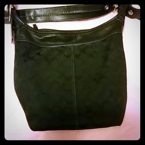 Black coach bucket bag