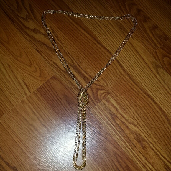 Gold costume necklace
