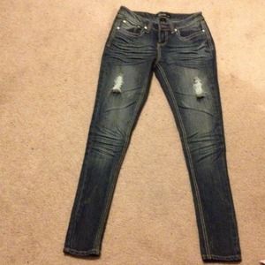 Ripped skinny jeans size 3