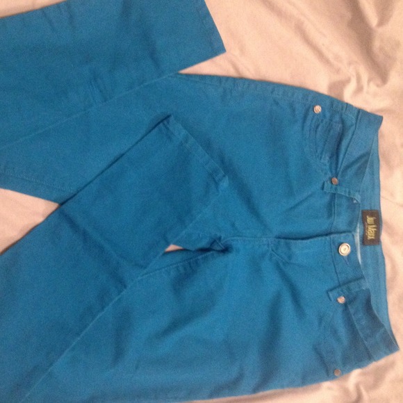 Bright blue skinny pants - Picture 1 of 2