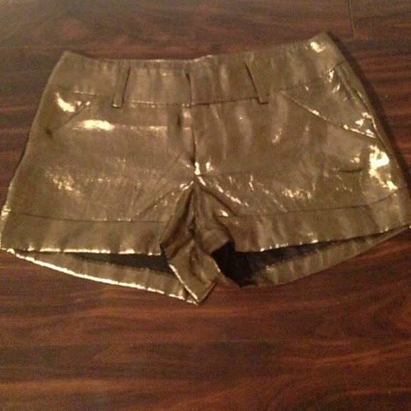 Bebe gold shorts