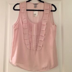 H&M creamy pink silky shell