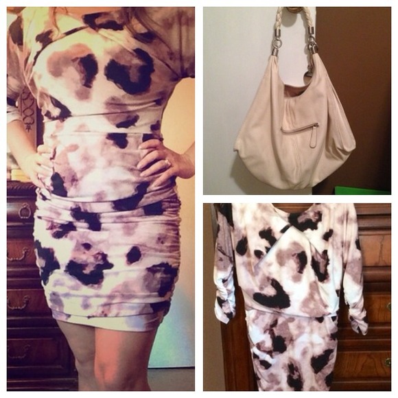 Bundle Jennifer Lopez dress & cream leather purse