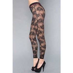Betsey Johnson all Lace leggings size M/L