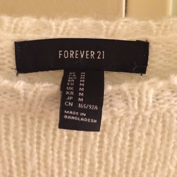 ❌SOLD❌ F21 Cream Crop Sweater - Picture 2 of 2