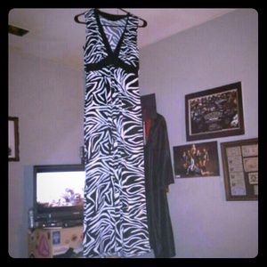 Zebra print full body dress